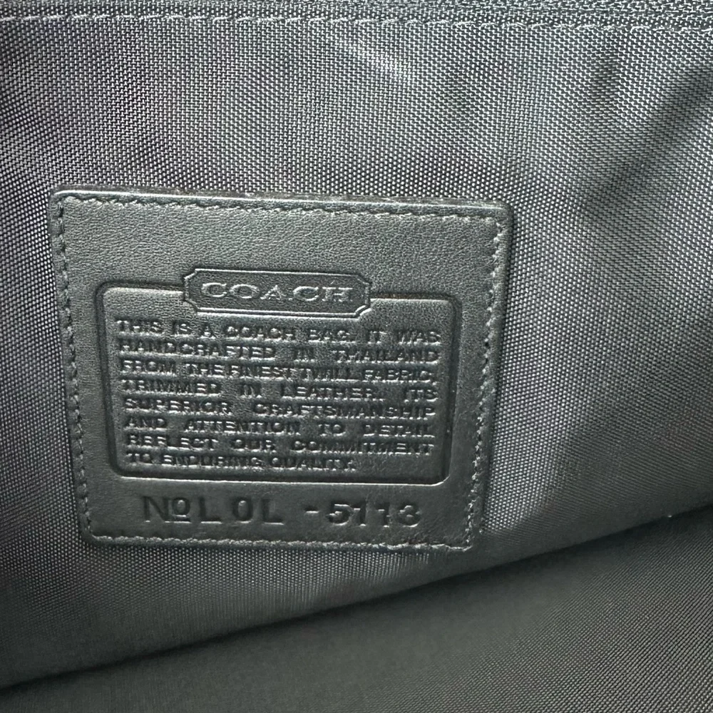 VINTAGE Coach Black Nylon & Leather Briefcase/Laptop Bag 51113